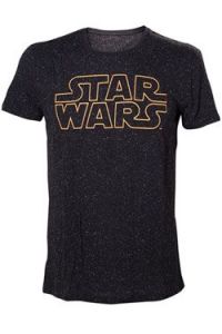 Star Wars T-Shirt Logo & Stars All Over Size S