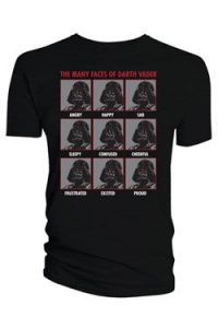 Star Wars T-Shirt Many Faces Of Vader Size L