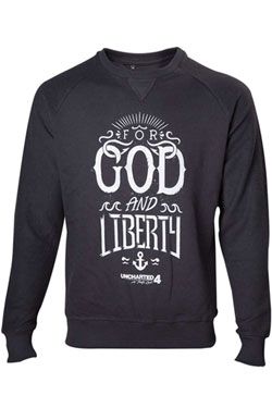 Uncharted 4 Sweater For God and Liberty Size L Bioworld