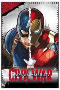 Captain America Civil War Fleece Blanket Captain America & Iron Man 100 x 150 cm