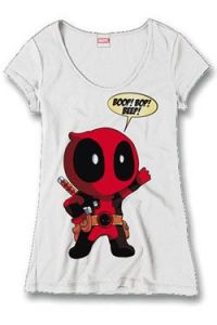 Deadpool Ladies T-Shirt Boop Bop Beep Size L