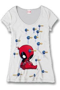 Deadpool Ladies T-Shirt Plunger Size M