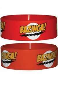 The Big Bang Theory Rubber Wristband Red Bazinga Pyramid International