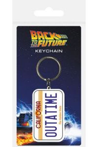 Back to the Future Rubber Keychain License Plate 6 cm