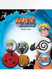 Naruto Shippuden Pin Badges 6-Pack Mix
