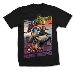 Marvel Comics T-Shirt The Avengers Bars Size XL Bravado