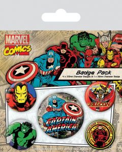 Marvel Comics Pin Badges 5-Pack Captain America Pyramid International