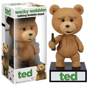 Ted Wacky Wobbler Bobble-Head with Sound Talking Ted 15 cm Funko