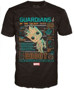 Guardians of the Galaxy POP! Tees T-Shirt Groot Line-Up Size XL Funko