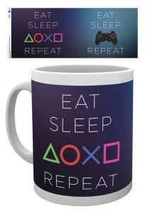 Sony PlayStation Mug Eat Sleep Repeat GB eye