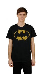 Batman T-Shirt Grunge Symbol Size M Black CODI