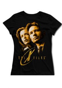 The X-Files Ladies T-Shirt Gold Faces Size L Other