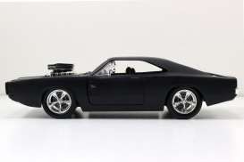 Fast & Furious Diecast Model 1/24 1970 Dodge Charger Matt Black Jada Toys