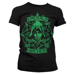 Arrow - Emerald Archer Girly T-Shirt (Black)