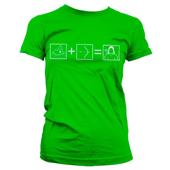 Arrow Riddle Girly T-Shirt (Green)
