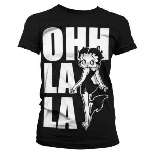 Betty Boop - Ohh La La Girly T-Shirt (Black) | L, M, S, XL, XXL