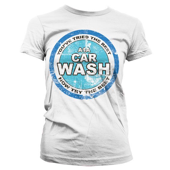 A1A Car Wash Girly T-Shirt (White)