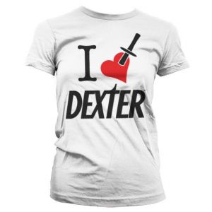 I Love Dexter Girly T-Shirt (White) | L, M, S, XL, XXL