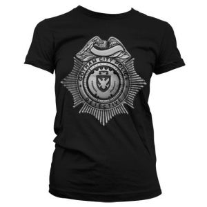 Gotham Detective Shield Girly T-Shirt (Black)
