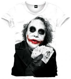 Batman T-Shirt Joker Poker Size XL Cotton Division