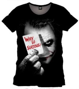 Batman T-Shirt Why So Serious Size XL Cotton Division