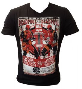 Deadpool T-Shirt Deadpool Kills Deadpool Size L Cotton Division