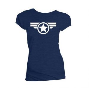 Marvel Ladies T-Shirt Steve Rogers Super Soldier Size S Titan Merchandise