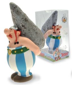 Asterix Bust Bank Obelix On Menhir 18 cm Plastoy