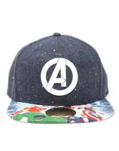 Avengers Snap Back Baseball Cap Logo with Comic Print Bioworld EU