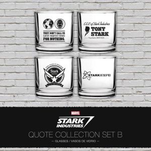 Iron Man Tumblers 4-Pack Stark Industries Quotes Set B SD Toys
