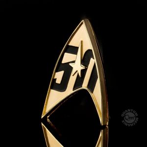 Star Trek Replica 1/1 50th Anniversary Magnetic Starfleet Badge Quantum Mechanix