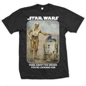 Star Wars T-Shirt Droids Size S Rock Off