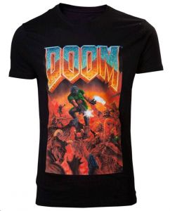 Doom T-Shirt Classic Boxart Size L Difuzed