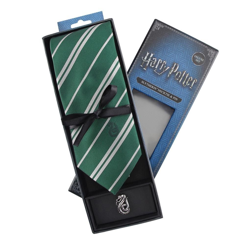 Harry Potter Tie & Metal Pin Deluxe Box Slytherin Cinereplicas