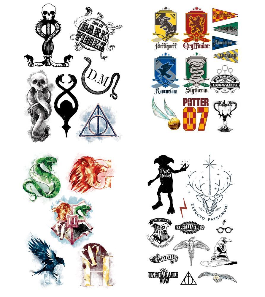 Harry Potter Temporary Tattoos Set Cinereplicas