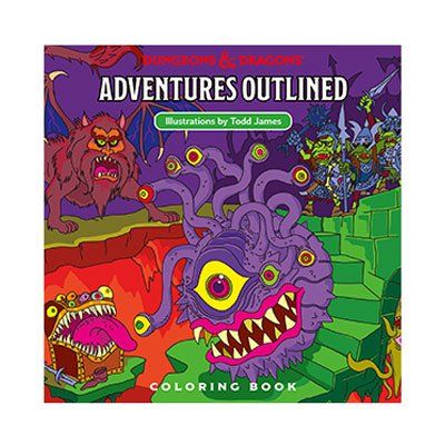 Dungeons & Dragons Adventures Outlined Coloring Book Wizards of the Coast