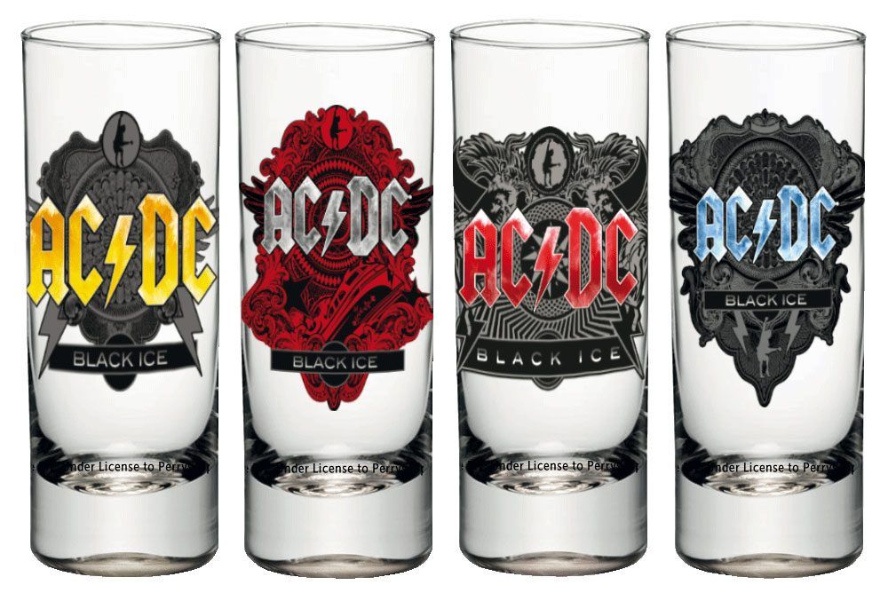 AC/DC Shotglass 4-Pack Black Ice KKL