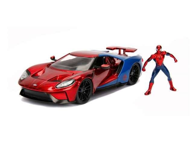 Marvel Diecast Model 1/24 Spider-Man & 2017 Ford GT Jada Toys