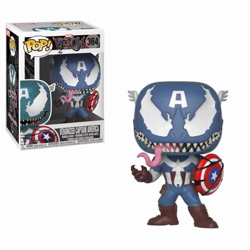 Venom POP! Marvel Vinyl Bobble-Head Venomized Captain America 9 cm Funko