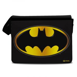 Batman Licenced Messenger Bag Gold Logo