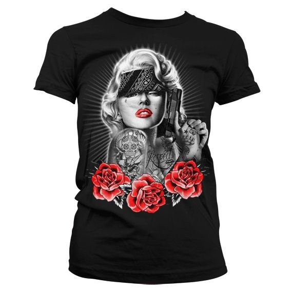 Monroe Pain Girly T-Shirt (Black)