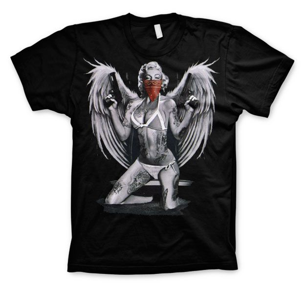 Marilyn - Gangster With Wings T-Shirt (Black)