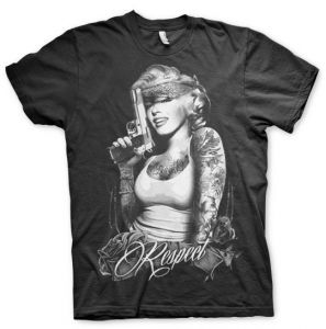 Marilyn Monroe Respect T-Shirt (Black) | 540082, M, S, XL, XXL