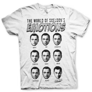 Sheldons Emotions T-Shirt (White) | L, M, S, XL, XXL