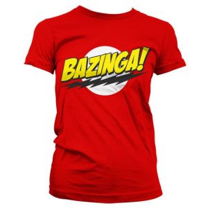 Bazinga Super Logo Girly Tee (Red) | L, M, S, XL, XXL