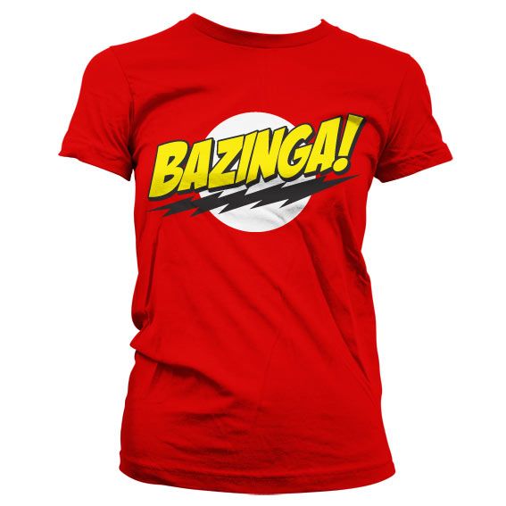 Bazinga Super Logo Girly Tee (Red)