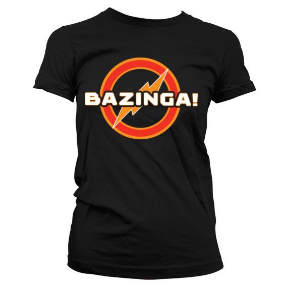 Bazinga Underground Logo Girly T-Shirt (Black)
