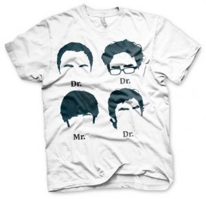 Big Bang Theory Prefix Heads T-Shirt (White) | L, M, S, XL, XXL