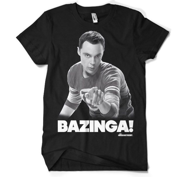 Sheldon Says BAZINGA! T-Shirt (Black)