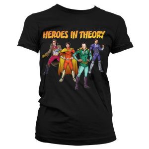 TBBT - Heroes In Theory Girly T-Shirt (Black) | L, M, S, XL, XXL